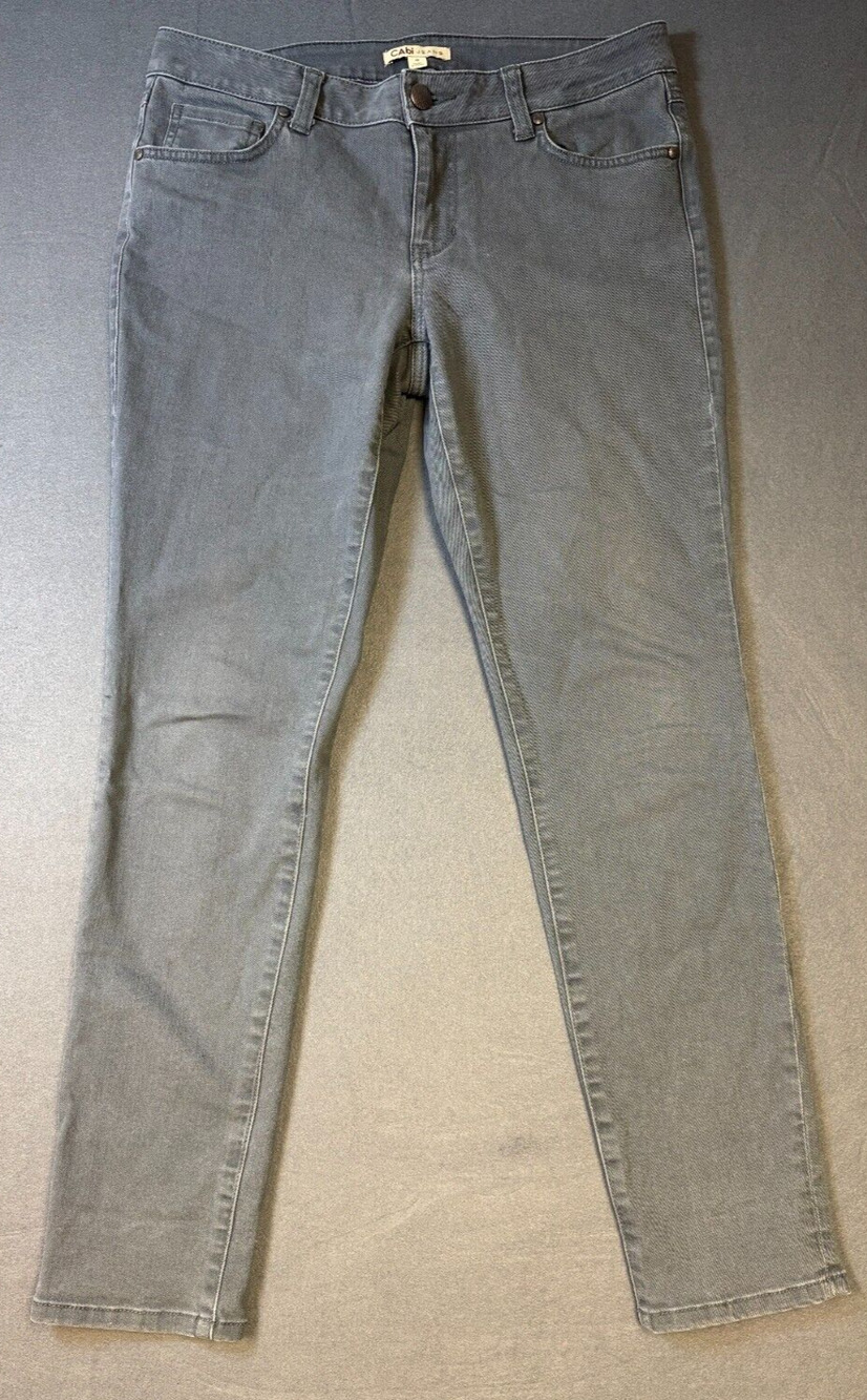 CAbi Jeans Women's Size 8 Gray Stretch Regular Mid Rise Denim